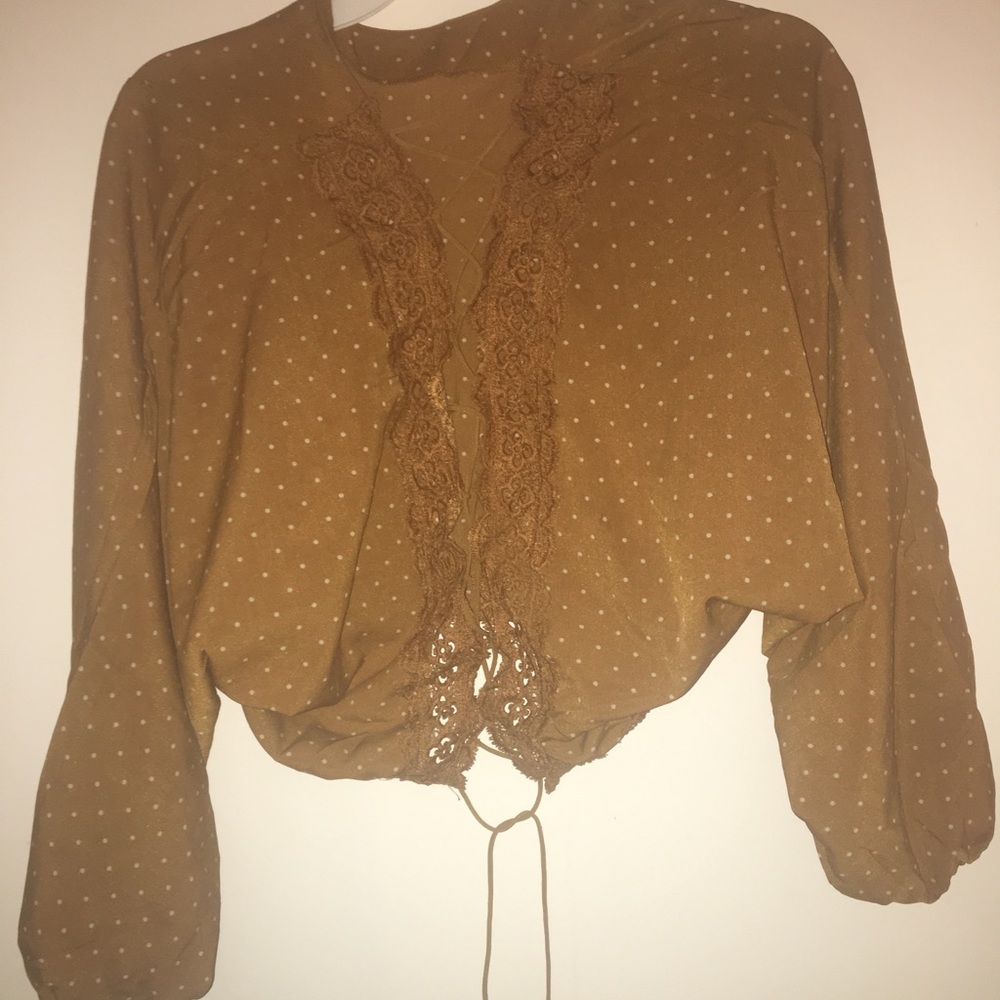Yellowish brown blouse